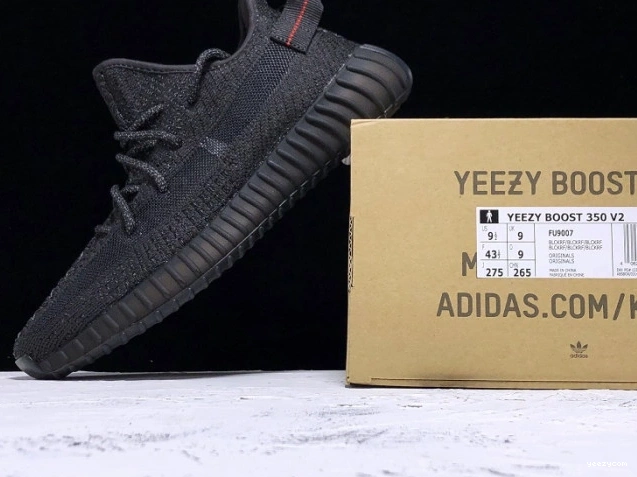 (Reflective) 350 V2 Yeezy Static FU9007 - Black Boost Adidas 0826